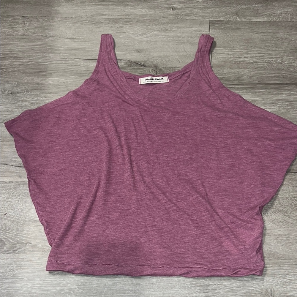 Free People Pink Boxy Tank Top Relaxed Fit